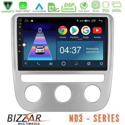 Bizzar ND3 Series 8Core Android15 2+64GB VW Scirocco 2008-2014 Navigation Multimedia Tablet 9"