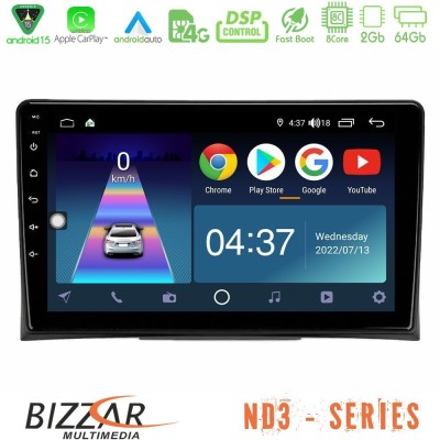 Bizzar ND3 Series 8Core Android15 2+64GB VW Transporter 2003-2015 Navigation Multimedia Tablet 9"