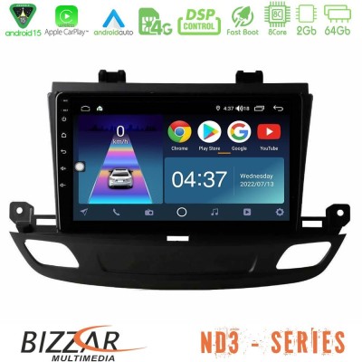 Bizzar ND3 Series 8Core Android15 2+64GB Opel Insignia 2 2017-2020 Navigation Multimedia Tablet 9"