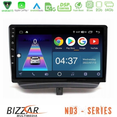 Bizzar ND3 Series 8Core Android15 2+64GB Ford Courier 2015-2023 Navigation Multimedia Tablet 9"