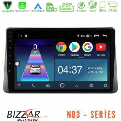 Bizzar ND3 Series 8Core Android15 2+64GB Ford Focus 2019- Navigation Multimedia Tablet 9"