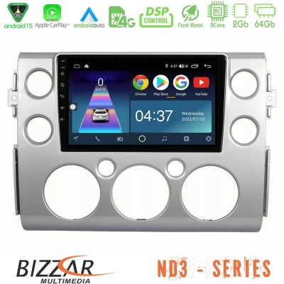 Bizzar ND3 Series 8Core Android15 2+64GB Toyota FJ 2007-2014 Navigation Multimedia Tablet 9"
