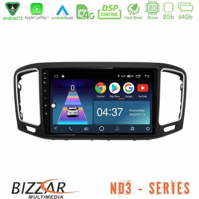 Bizzar ND3 Series 8Core Android15 2+64GB VW Sharan 2010-2015 Navigation Multimedia Tablet 9"