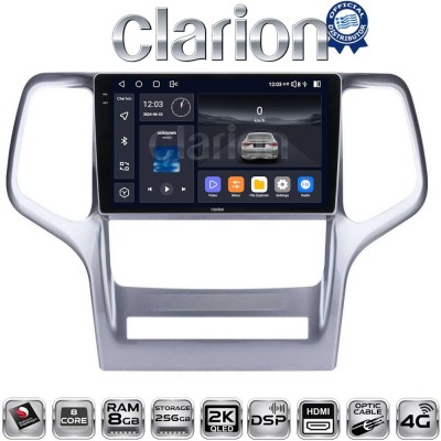 CLARION GL75234 Οθόνη OEM Multimedia Αυτοκινήτου για Jeep Gran Cherokee 2011 2013 (CarPlay/AndroidAuto/BT/GPS/WIFI/GPRS)