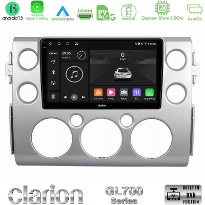 Clarion GL700 Series 8Core Android13 4+64GB Toyota FJ 2007-2014 Navigation Multimedia Tablet 9" Με Carplay & Android Auto