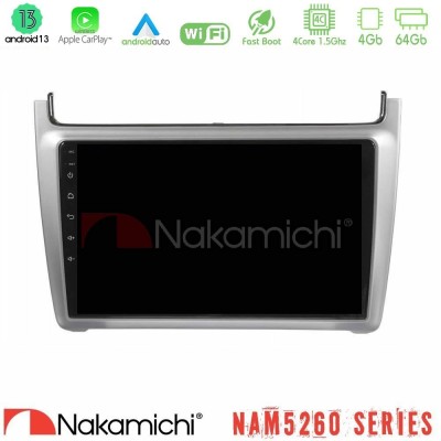 Bizzar G+ Series Vw Polo 2014-2017 8core Android14 6+128GB Navigation Multimedia Tablet 9" (Silver)