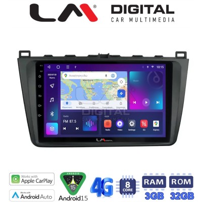 LM Digital - LM ZE8012 GPS Οθόνη OEM Multimedia Αυτοκινήτου για Mazda 6 2008 2012 (CarPlay/AndroidAuto/BT/GPS/WIFI/GPRS)