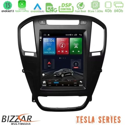 Bizzar Tesla Series 8Core Android13 4+64GB Opel Insignia 2008-2013 Navigation Multimedia Tablet 9.7"