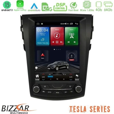 Bizzar Tesla Series 8Core Android13 4+64GB Toyota RAV4 Navigation Multimedia Tablet 9.7"