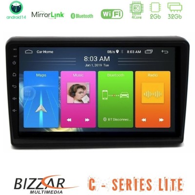 Bizzar C Series Lite 4Core Android14 2+32GB Citroen C5 2008-2019 Navigation Multimedia Tablet 10"