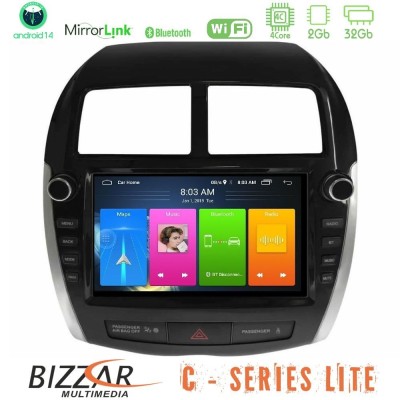 Bizzar G+ Series Mitsubishi ASX 2013-2018 8core Android14 6+128GB Navigation Multimedia Tablet 9" (Oem Look)