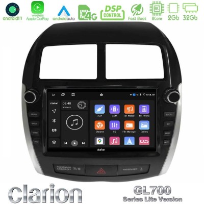 Bizzar G+ Series Mitsubishi ASX 2013-2018 8core Android14 6+128GB Navigation Multimedia Tablet 9" (Oem Look)