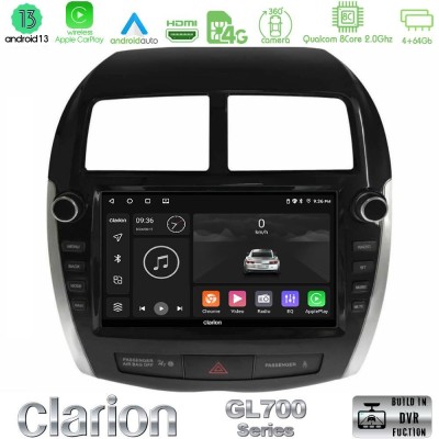 Bizzar G+ Series Mitsubishi ASX 2013-2018 8core Android14 6+128GB Navigation Multimedia Tablet 9" (Oem Look)