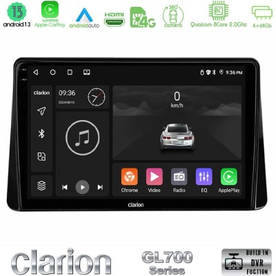 Clarion GL700 Series 8Core Android13 4+64GB Mitsubishi Eclipse Cross 2018-2023 Navigation Multimedia Tablet 9" Με Carplay & Andr