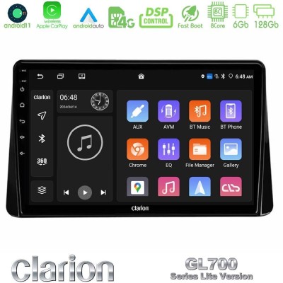 Clarion GL700 Lite Series 8Core Android11 6+128GB Mitsubishi Eclipse Cross 2018-2023 Navigation Multimedia Tablet 9" Με Carplay 
