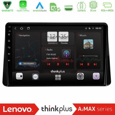 Lenovo Thinkplus A2MAX Series 8Core Android15 4+64GB Mitsubishi Eclipse Cross 2018-2023 Navigation Multimedia Tablet 9"