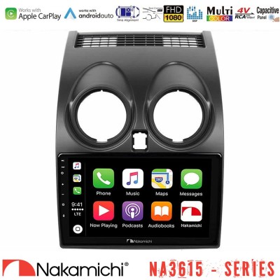 Nakamichi NA3615 Series Με Wireless Carplay & Android Auto Nissan Qashqai J10 Media Station Tablet 9"