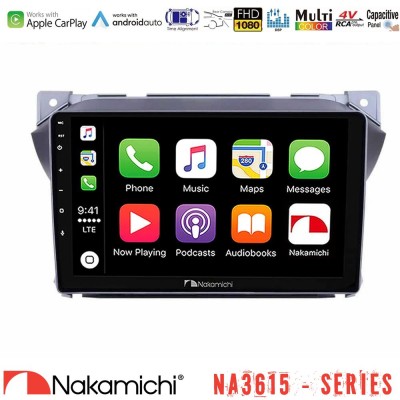 Nakamichi NA3615 Series Με Wireless Carplay & Android Auto Suzuki Alto amp Nissan Pixo Media Station Tablet 9"