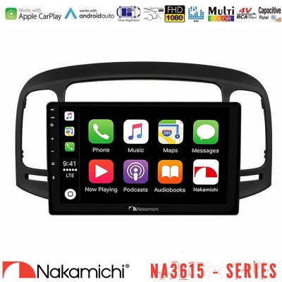 Nakamichi NA3615 Series Με Wireless Carplay & Android Auto Hyundai Accent 2006-2011 Media Station Tablet 9"