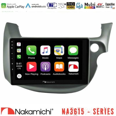 Nakamichi NA3615 Series Με Wireless Carplay & Android Auto Honda Jazz (Fit) 2009-2013 RHD Media Station Tablet 9" Με Carplay & A