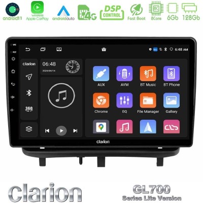 Clarion GL700 Lite Series 8Core Android11 6+128GB Opel Corsa D 2006-2014 Navigation Multimedia Tablet 9" Με Carplay & Android Au