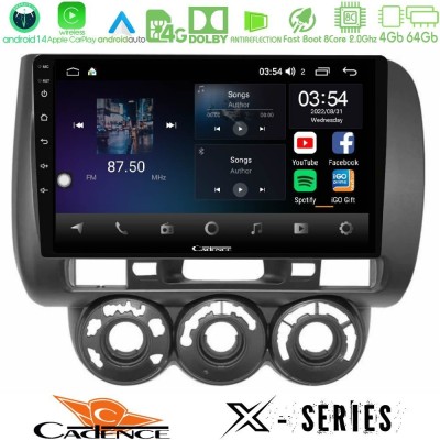 Bizzar G+ Series Honda Jazz (Fit) 2002-2008 (RHD) Manual A/C 8core Android14 6+128GB Navigation Multimedia Tablet 9"