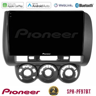 Pioneer SPH-PF97BT Series Honda Jazz (Fit) 2002-2008 (RHD) Manual A/C Multimedia Station 9" (Tablet Style) Με Carplay & Android 