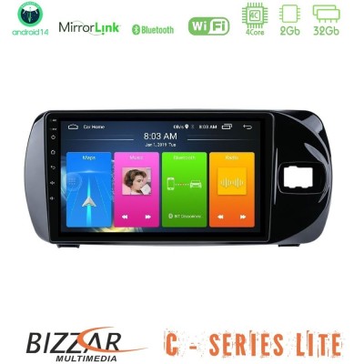 Bizzar G+ Series Toyota Yaris (Vitz) 2015-2020 RHD 8core Android14 6+128GB Navigation Multimedia Tablet 9"