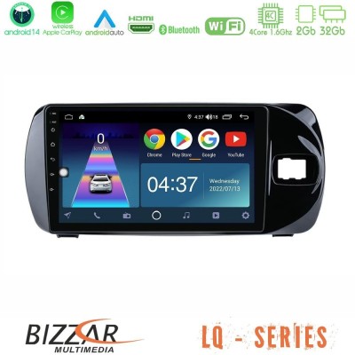 Bizzar G+ Series Toyota Yaris (Vitz) 2015-2020 RHD 8core Android14 6+128GB Navigation Multimedia Tablet 9"