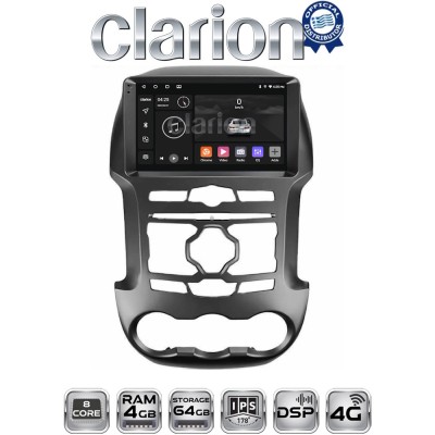CLARION GL72345 Οθόνη OEM Multimedia Αυτοκινήτου για Ford Ranger 2011 2015 (CarPlay/AndroidAuto/BT/GPS/WIFI/GPRS)