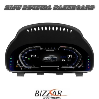 Bizzar Digital Cluster BMW F06/ F07/ F10/ F12/ F13/ F01/ F25/ F26/ F15/ F16 Digital LCD Instrument Cluster 12.3" με Carplay | HD