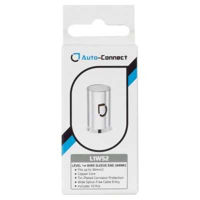 L1WS2 Copper Wire Ferrules 36 mm² / 2 AWG, 10pcs