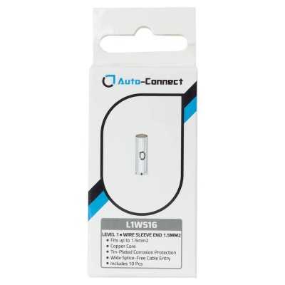 L1WS16 Copper Wire Ferrules 1.5 mm² / 16 AWG, 10pcs