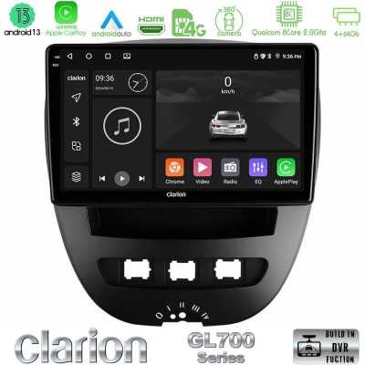 Clarion GL700 QUALCOMM Series 8Core Android ClarionOS 4+64GB Toyota Aygo/Citroen C1/Peugeot 107 Navigation Multimedia Tablet 10"