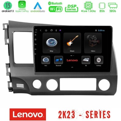 Lenovo Car Pad Honda Civic 2006-2011 4Core Android 13 2+32GB Navigation Multimedia Tablet 10"