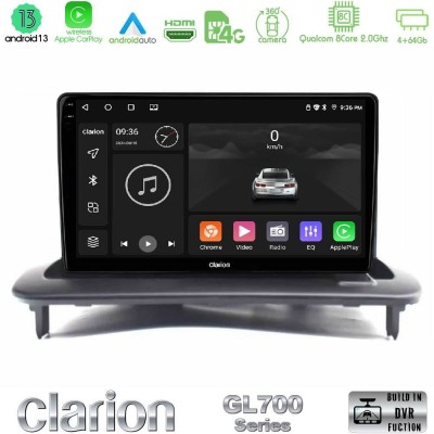 Clarion GL700 Series 8Core Android13 4+64GB Volvo S40/C30/C70 Navigation Multimedia Tablet 9" Με Carplay & Android Auto