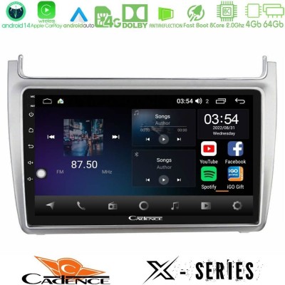Bizzar G+ Series Vw Polo 2014-2017 8core Android14 6+128GB Navigation Multimedia Tablet 9" (Silver)
