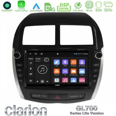 Bizzar G+ Series Mitsubishi ASX 2013-2018 8core Android14 6+128GB Navigation Multimedia Tablet 9" (Oem Look)