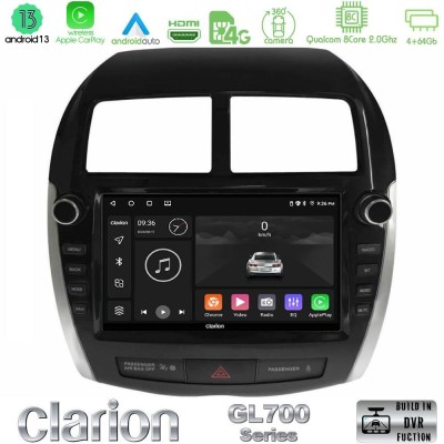 Bizzar G+ Series Mitsubishi ASX 2013-2018 8core Android14 6+128GB Navigation Multimedia Tablet 9" (Oem Look)