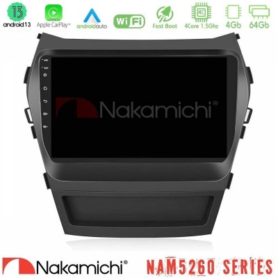 Nakamichi NAM5260 Series 4Core Android13 4+64GB Hyundai iX45 2012-2017 Navigation Multimedia Tablet 9" Με Carplay & Android Auto