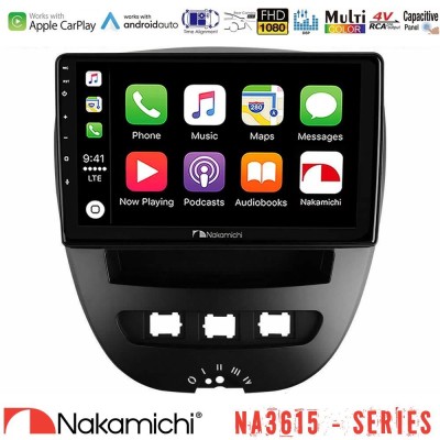 Nakamichi NA3615 Series Με Wireless Carplay & Android Auto Toyota Aygo/Citroen C1/Peugeot 107 Media Station Tablet 9"