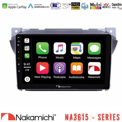 Nakamichi NA3615 Series Με Wireless Carplay & Android Auto Suzuki Alto amp Nissan Pixo Media Station Tablet 9"