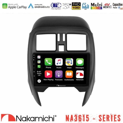 Nakamichi NA3615 Series Με Wireless Carplay & Android Auto Nissan Micra 2013-2016 Media Station Tablet 9"
