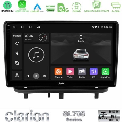 Clarion GL700 Series 8Core Android13 4+64GB Opel Corsa D 2006-2014 Navigation Multimedia Tablet 9" Με Carplay & Android Auto (To