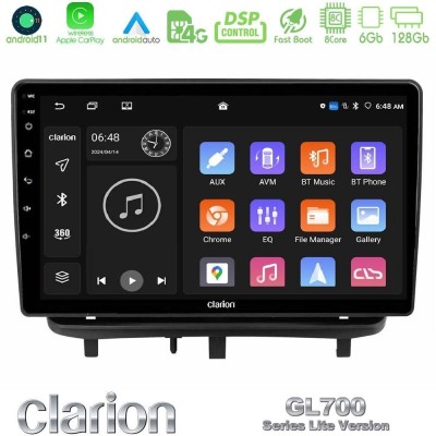 Clarion GL700 Lite Series 8Core Android11 6+128GB Opel Corsa D 2006-2014 Navigation Multimedia Tablet 9" Με Carplay & Android Au