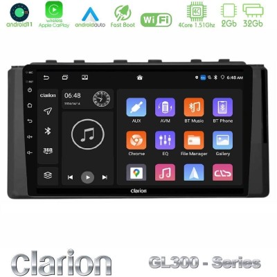 Clarion GL300 Series 4Core Android11 2+32GB Subaru BRZ / Toyota GR86 2022- Navigation Multimedia Tablet 9" Με Carplay & Android 
