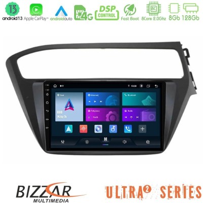 Bizzar G+ Series Hyundai i20 2018-2020 RHD 8core Android14 6+128GB Navigation Multimedia Tablet 9"