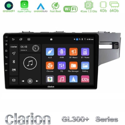 Clarion GL300+ Series 4Core Android11 4+64GB Honda Jazz 2013-2020 RHD Navigation Multimedia Tablet 9"
