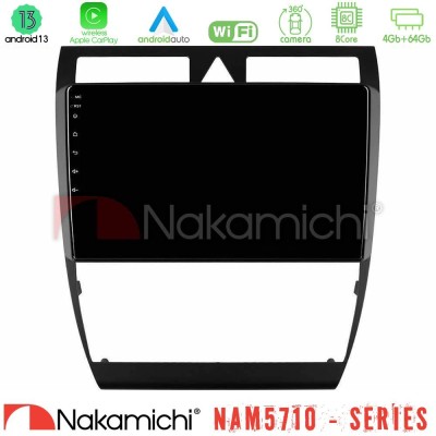 Nakamichi NAM5710 Series 8Core Android13 4+64GB Audi A6 (C5) 1997-2004 Navigation Multimedia Tablet 9"