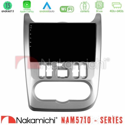 Nakamichi NAM5710 Series 8Core Android13 4+64GB Dacia Duster/Sandero/Logan Navigation Multimedia Tablet 9"